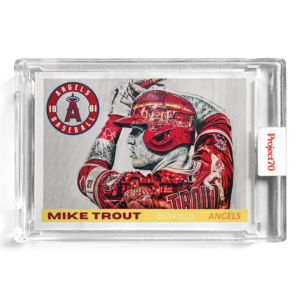 Topps Project70 Card #159 - 1955 Mike Trout by Lauren Taylor.