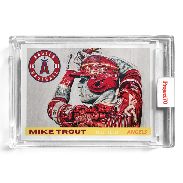 Topps Project70 Card #159 - 1955 Mike Trout by Lauren Taylor.