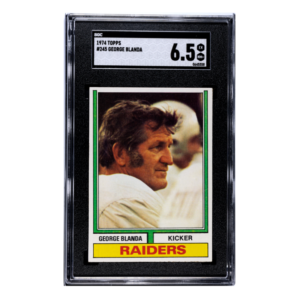 1974 topps #245 George Blanda SGC 6.5 Oakland Raiders HOF Quarterback