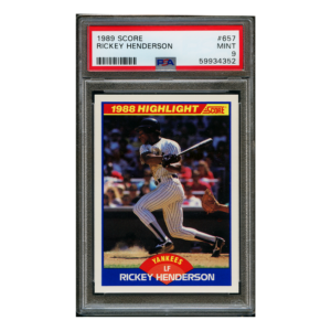 Rickey Henderson 1989 Score #657 PSA 9 MINT HOF New York Yankees