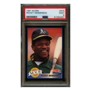 Rickey Henderson 1991 Score #875 PSA 9 MINT HOF Oakland Athletics