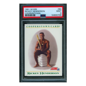 Rickey Henderson 1991 Score Cooperstown #B4 PSA 9 MINT HOF